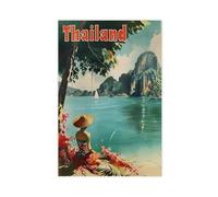 Thailand Travel Poster（5） Canvas Poster Wall Art Decor Print Picture Paintings for Living Room Bedroom Decoration 12x18inch(30x45cm)