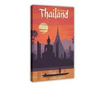 Thailand Travel Poster（6） Canvas Poster Wall Art Decor Print Picture Paintings for Living Room Bedroom Decoration 12x18inch(30x45cm)