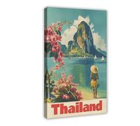 Thailand Travel Poster（7） Canvas Poster Wall Art Decor Print Picture Paintings for Living Room Bedroom Decoration 20x30inch(50x75cm)