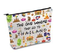 Thailand Trip Makeup Bag Thailand Souvenir Gift Thailand Welcome Bag Thailand Housewarming Gift Travel Memory Gift (Thailand UK)
