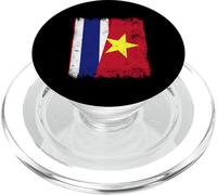 Thailand Vietnam Half Flag Thai Vietnamese History PopSockets PopGrip for MagSafe