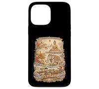 Thailand Vintage Thai Buddhist Travel Souvenir Case for iPhone 13 Pro Max