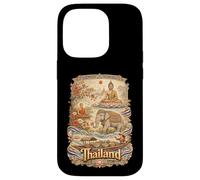 Thailand Vintage Thai Buddhist Travel Souvenir Case for iPhone 14 Pro