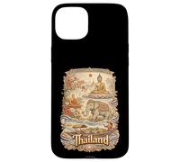 Thailand Vintage Thai Buddhist Travel Souvenir Case for iPhone 15 Plus