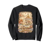 Thailand Vintage Thai Buddhist Travel Souvenir Sweatshirt