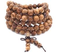 Thajaling 8MM 108 Prayer Beads Mala Bracelet Agarwood Tibetan Buddhist Buddha Meditation Necklace/bracelet