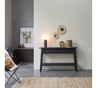 Thaki Black - 2-drawer console table in solid pine Black