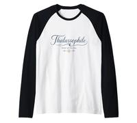 Thalassophile Lover of the Sea with Shell Graphic Raglan Baseball Tee