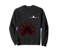 Thalassophobia Deep Sea Fear Tiny Boat Giant Kraken Ocean Sweatshirt