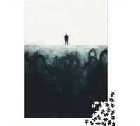 Thalassophobia Solitary Figure in Dark Waters 1000-Piece Jigsaw Puzzle for Adults, 38x26cm/1000pcs, Screen-Free Activity, Relaxing Indoor Time And Quiet Weekends