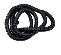 Thalawirefix 1 Meter Flexible Spiral Cords Wrap Tube Wire Protector from 8mm to 16mm Wiring Organization Cables and Pipes Anti-Clutter(Black,ID 12mm)