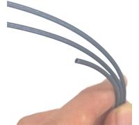 Thalawirefix 1 Meter PTFE Tube for 3D Printer Parts Pipe ID 6mm 7mm 8mm 10mm 12mm 14mm 16mm 18mm 20mm F46 Insulated Hose Extruder Flow(Gray,ID 2mm x 4mm OD)