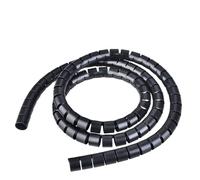 Thalawirefix 1 Meter Spiral Cable Wrap from 10mm to 40mm Wire Protector Sleeve Cords Tubes Organization Anti-Clutter(Black,ID 12mm)