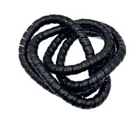 Thalawirefix 2 Meters Flexible Spiral Cable Sleeve 20mm to 35mm ID Wire Protector for Oil Pipes Hydraulic Hoses Anti-Clutter(Black,ID 28mm)
