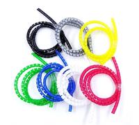 Thalawirefix 30mm to 42mm 2 Meters Spiral Cable Organizer Sleeve Manager Flexible Wire Wrap Cover Anti-Clutter(Blue,ID 30mm)