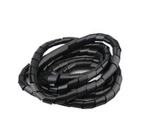 Thalawirefix Spiral Cable Management Wrap Wire Tube 4mm 6mm 8mm 10mm Outside Diameter for Tidy Organization Anti-Clutter(Black,6mm OD x 20 Meters)