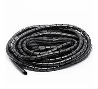 Thalawirefix Spiral Cable Wire Harness Insulation Resistant Conduit for Mechanical Circuit Protection Sleeve Anti-Clutter(Black,30mm x 2 meters)
