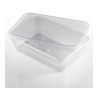 Thali Outlet - 100 x Rectangular 650ml Microwave Clear Re-usable Food Containers Freezing Takeaway Hot Cold Foods