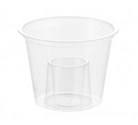 Thali Outlet - 1000 x Clear Reusable Plastic Bomb Shot Cups, 60ml/25ml, Disposable Drinking Glasses for Jagerbomb Mixers, 20 x 50 Packx - Sealed Box