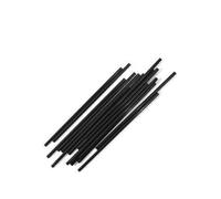 Thali Outlet - 250 x Black Paper Cocktail Drinking Straws - Biodegradable Eco Compostable - 145mm x 5mm