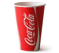Thali Outlet - 50 x 22oz 500ml Coke Design Paper Cups Fast Food Takeaways Restaurant Events Birthdays Weddings Parties All Occasions