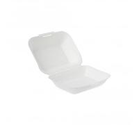 Thali Outlet - 50 x White Small Compostable Bagasse Fish and Chips Boxes 7x6x2.5 HP9