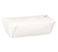 Thali Outlet - 75 x No 6A (25oz) White Paper Food Containers Boxs Leak Proof for Hot Cold Takeaway