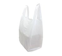 Thali Outlet - White Vest Plastic Carrier Bags/White Patch Handle Plastic Carrier Bags/Blue Recycled Vest Plastic Carrier Bags - Takeaways Shopping Shops (2000, 10"x15"x18" - Jupiter)