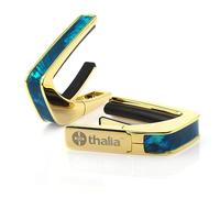 THALIA 24K GOLD FINISH CAPO WITH TEAL ANGEL WING INLAY
