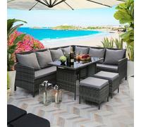 Thalia 8 Seater Garden Corner Sofa Dining Set