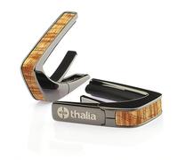 THALIA BLACK CHROME FINISH CAPO WITH AAA HAWAIIAN KOA INLAY