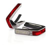 THALIA BLACK CHROME FINISH CAPO WITH RED ANGEL WING INLAY