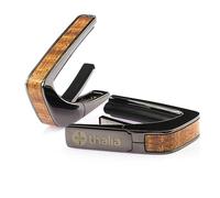 THALIA BLACK CHROME FINISH CAPO WITH SAPELE INLAY