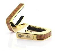 THALIA BLACK CHROME FINISH CAPO WITH SAPELE INLAY