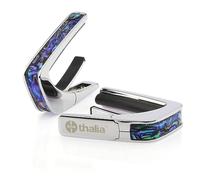 THALIA CHROME FINISH CAPO WITH BLUE ABALONE INLAY