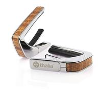 THALIA CHROME FINISH CAPO WITH SAPELE INLAY