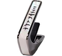 Thalia Guitar Capo - Deluxe Series (New Model with (2) Universal OctaveTouch Fret Pads) Black Chrome - Birds on Pearl