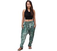 Thaluta Women's Harem Loose Yoga Travel Lounge Pants with Pockets Casual Boho, Gecko, One Size
