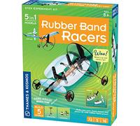 Thames and Kosmos | 550020 | Rubber Band Racers | Make Cars Race and Planes Fly | Build Five Models Using Ultralight Parts | Powered by a Rubber Band Engine | 8+