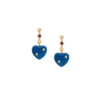 Thames Embankment Earrings, 925 Silver Needle Klein Blue Love Earrings for Women's High End
