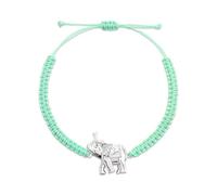 Thames Hospice Elephant on Green Cord Charity Bracelet - J0880