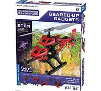 Thames & Kosmos | 555060 | Geared Up Gadgets | Engineering Makerspace Science Experiment Kit | Build 5 Fun Gadgets and Learn About Gears and Transmissions | Ages 8+