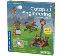 Thames & Kosmos - Catapult Engineering STEM Maker Kit, Build 6 Models of Unique Medieval Machines, Explore Mechanical Physics, Includes Safe Foam Balls & Soft-Tipped Projectiles, Suitable for Ages 8+