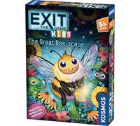 EXIT Kids: The Great Bee-Scape, kids strategy and riddle game for 5+, 20 minutes playing time with up to 4 players, combined with 6 different riddles to solve.
