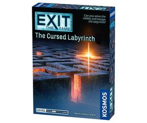 THAMES & KOSMOS EXIT: The Cursed Labyrinth | Exit: The Game - A Kosmos Game | Family-Friendly, Card-Based at-Home Escape Room Experience for 1 to 4 Players, Ages 10+, Black