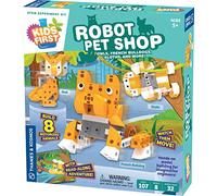 Thames & Kosmos Kids First Robot Pet Shop, Kids Science Kit, Learning Resources for Mechanical Engineering Concepts, STEM Toys for Science Experiments, Age 5+