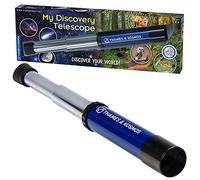 Thames & Kosmos My Discovery Telescope | Refracting Telescope with 12x Magnification | Compact & Portable for Land & Night Sky Observations | See The Moon, Planets, Wild Animals in Your Backyard!