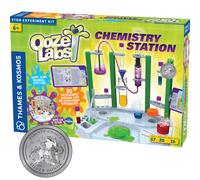 Thames & Kosmos Ooze Labs Chemistry Station, 20 Non-Hazardous Experiments (Safe Slime, Chromatography, pH) 642105