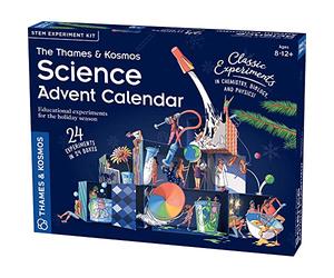 Thames & Kosmos Science Advent Calendar, Kids Science Kit for Holiday Season, Learning Resources for Chemistry, Biology, and Physics, STEM Toys for Science Experiments, Age 8+