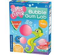Thames & Kosmos Super Duper Bubble Gum Lab STEM Experiment & Activity Kit | Make Your Own Yummy Bubble Gum in 3 Flavors! | Learn About Science of Elastic Materials | Food Ingredients Included